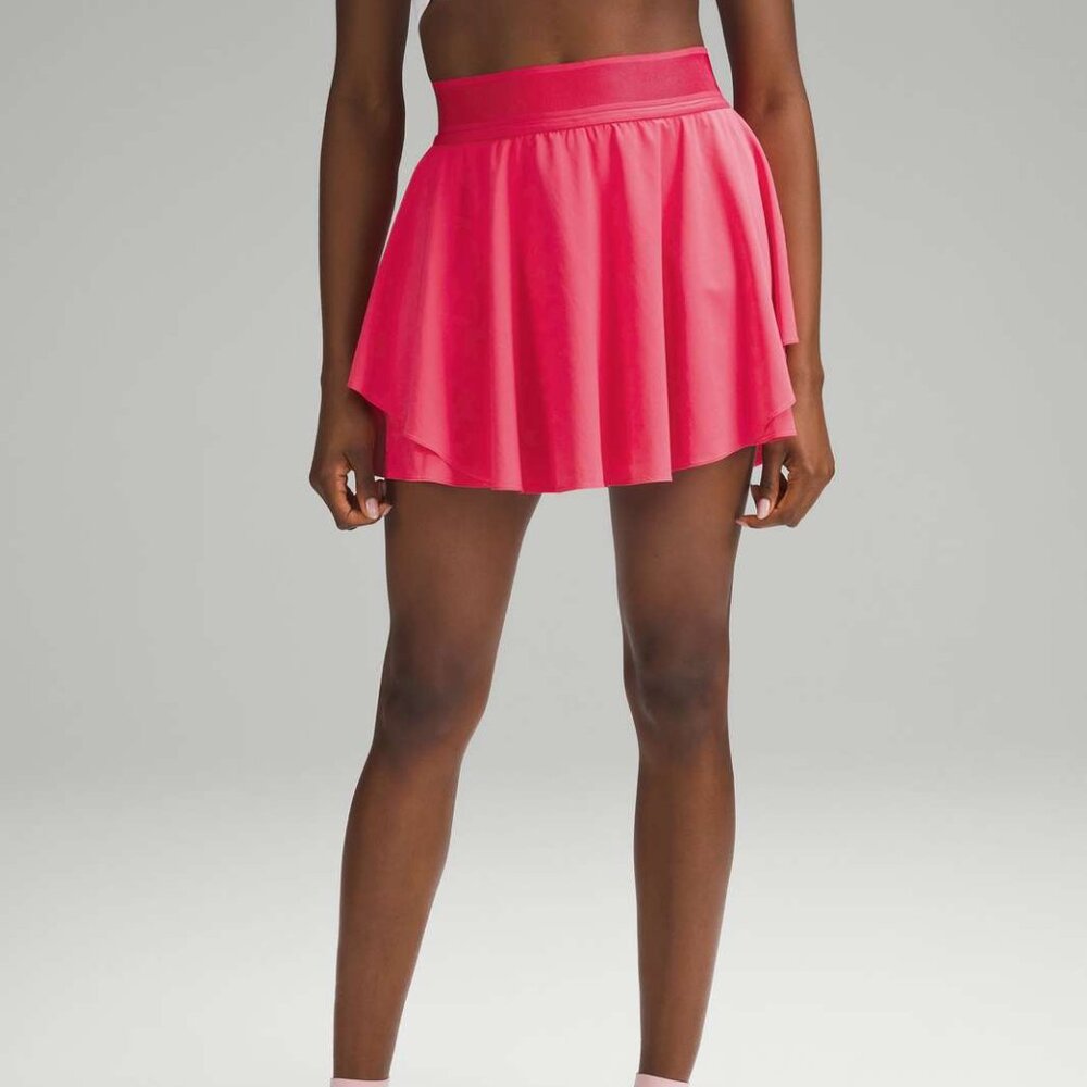 lululemon Court Rival HR Skirt *Long Lip Gloss Size 4 NWT